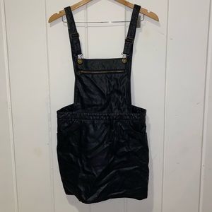 Forever 21 Leather Overalls
